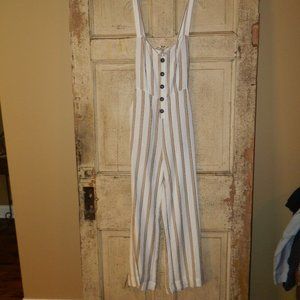 LUSH Tie Back Linen Must Stripe Jumper Size Small (S-25)